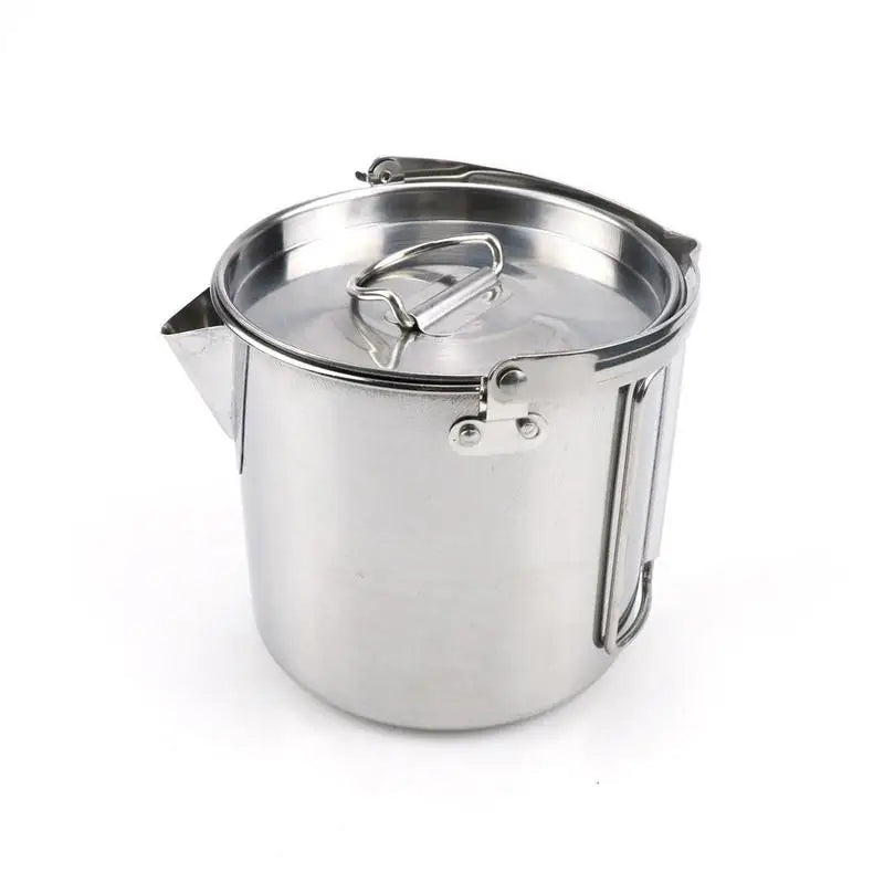 Camping Kettle Outdoor Camping Portable Hanging Kettle Tourist Kettle 1.2L Pot Teapot Picnic Pot Cooker Camping Supplies
