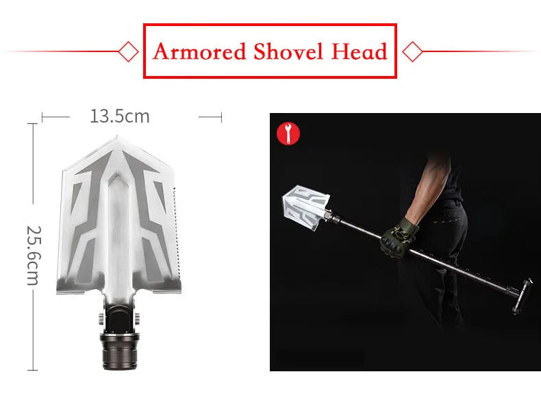 Hiking Stick Outdoor Camping DIY Self Defense Stick Handle Tool Accessory Shovel Extra Handles Axe Extended Tool