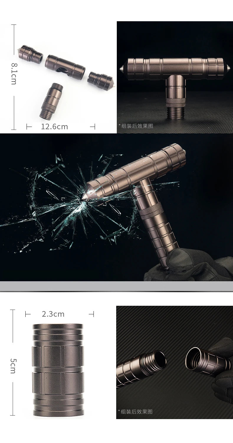 Hiking Stick Outdoor Camping DIY Self Defense Stick Handle Tool Accessory Shovel Extra Handles Axe Extended Tool