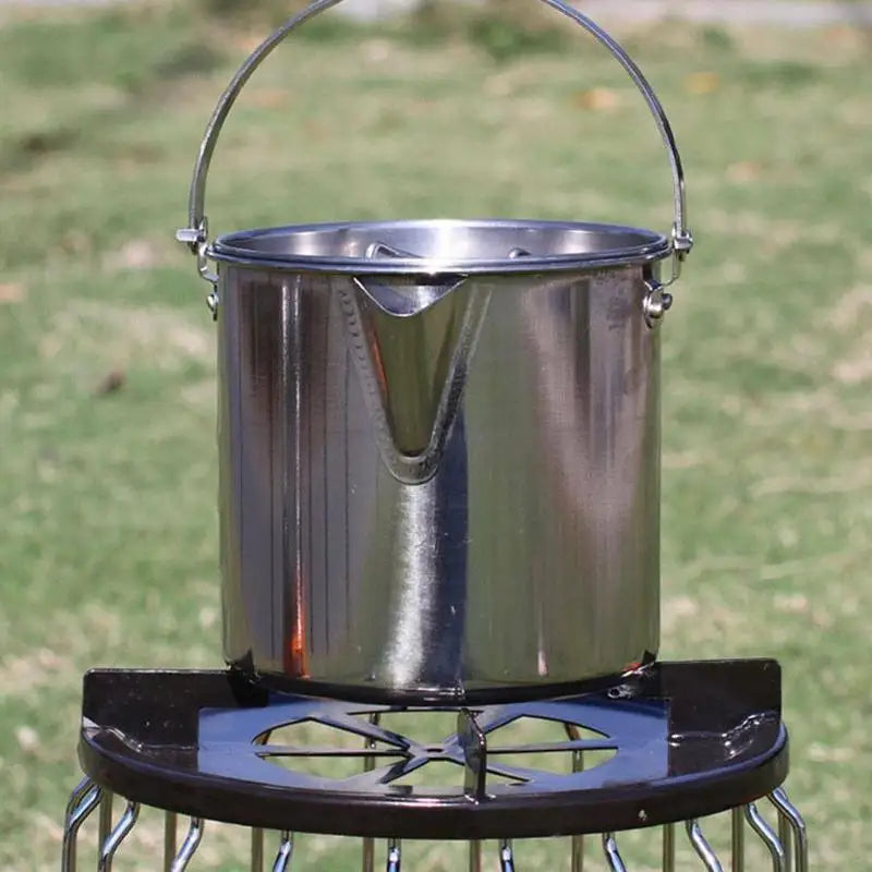 Camping Kettle Outdoor Camping Portable Hanging Kettle Tourist Kettle 1.2L Pot Teapot Picnic Pot Cooker Camping Supplies
