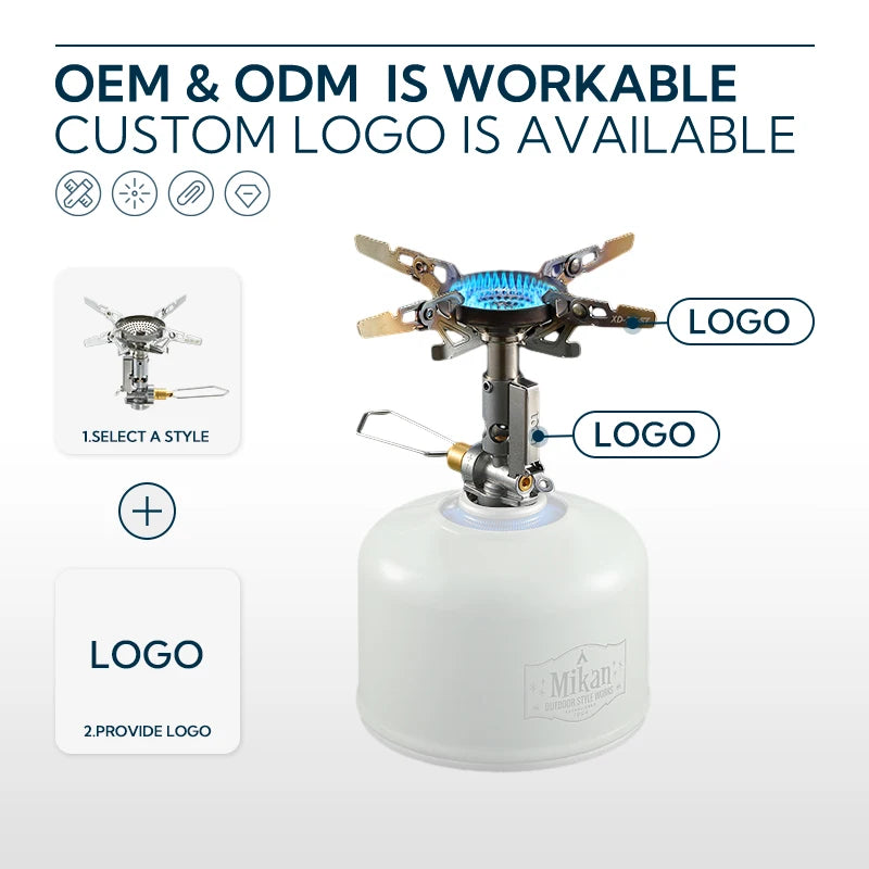 Campingmoon Adjustable mini Camping accessories portable camping gas Stove