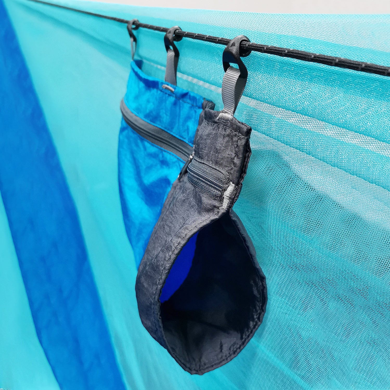 Hammock storage bag for camping, storage bag with mosquito net, for outdoor camping