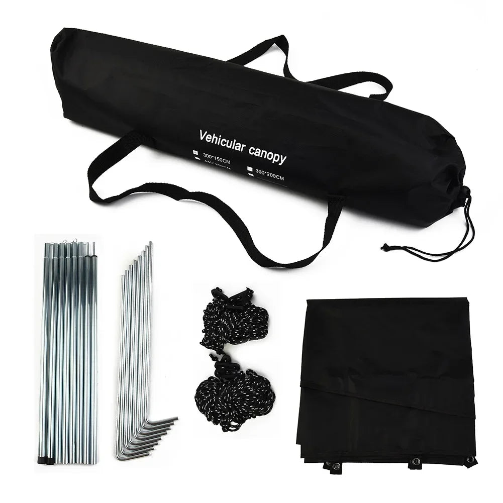 Awning Waterproof Tarp Tent Shade Outdoor Camping Car Awning Side Pergola Car Tail Tent Canopy For Campervan Motorhome Suv