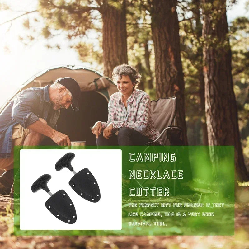 1PC Multifunctional Necklace Camping Tool - Portable Outdoor Survival Gear, Hanging Necklace Multi-tool for Hiking, Trave