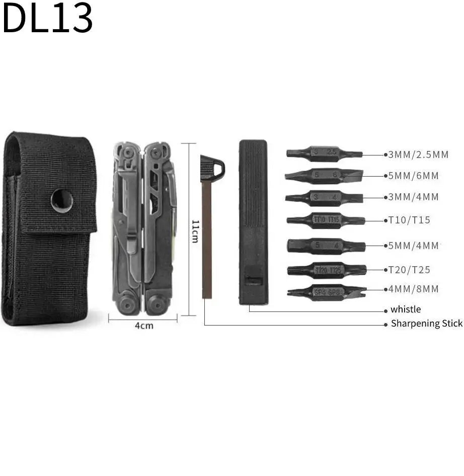 Daicamping DL12 DL13 DL1 Multifunctional Camping Tools Kit EDC Multitools Scissors Saw Multi Pliers Hand Tools Sets