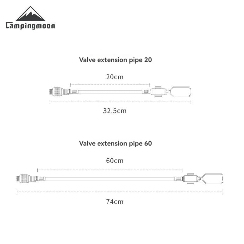 CAMPINGMOON Camping can be done with Inverted High-altitude Flat Gas Cylinders,Stoves,Extension Pipes with Valves, and Gas Pipes