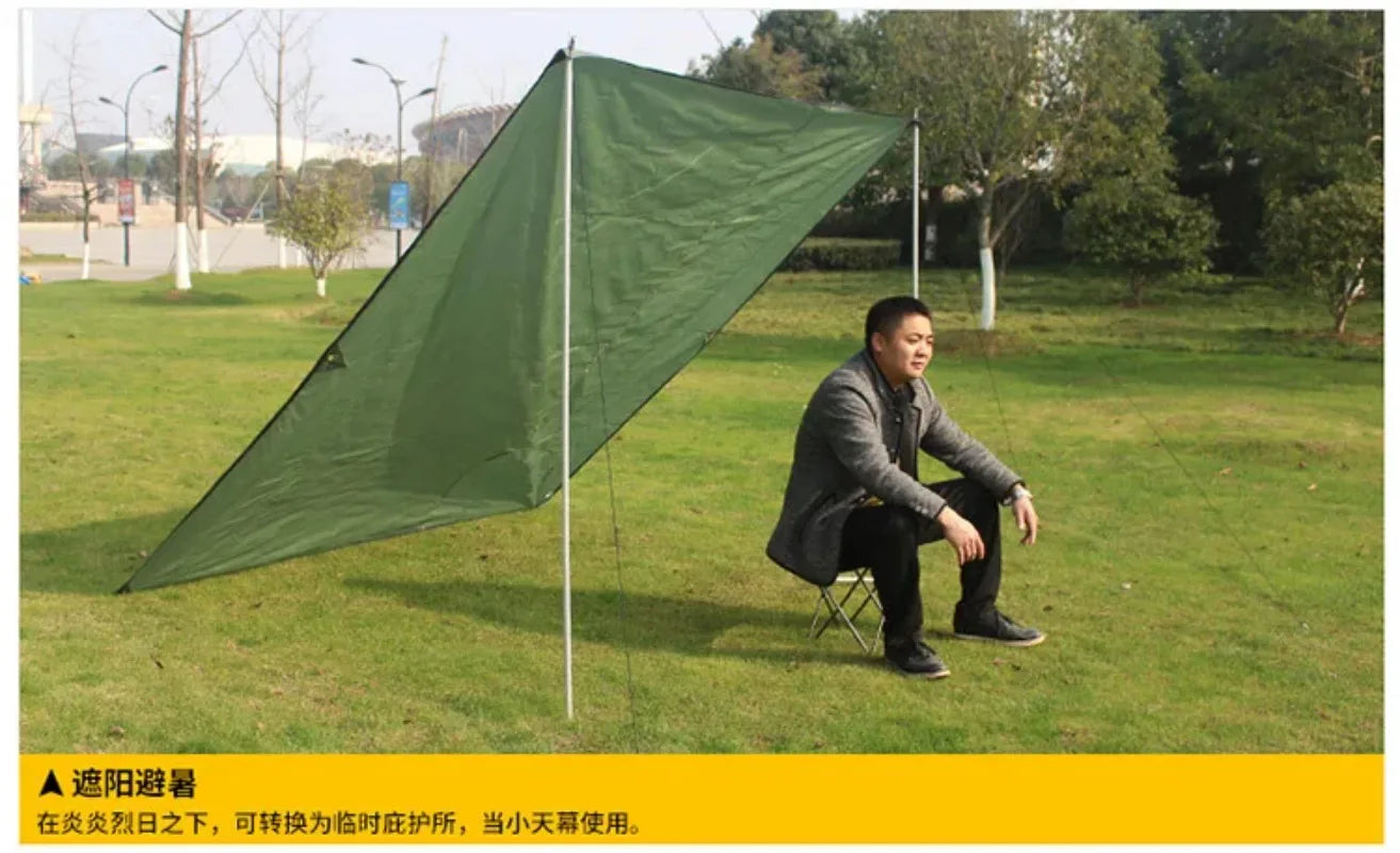 Tent Tarp Rain Sun Shade Hammocks Shelter Camping Survival Sun Shelter Picnic Awning Cover Waterproof Out Hiking Accessories