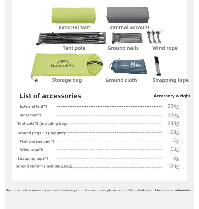 Naturehike Star Trail EXT Hiking Tent Outdoor Camping Overnight Rainstorm Protection Wild Camping Tent