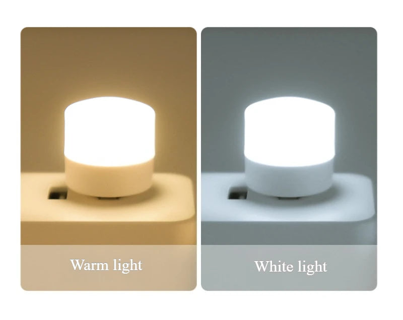 2 PC USB Night Light Set,Portable Bedroom Bedside Night Lighting,Mini Energy-saving Lamp,Eye-friendly Sleep Atmosphere Lamp