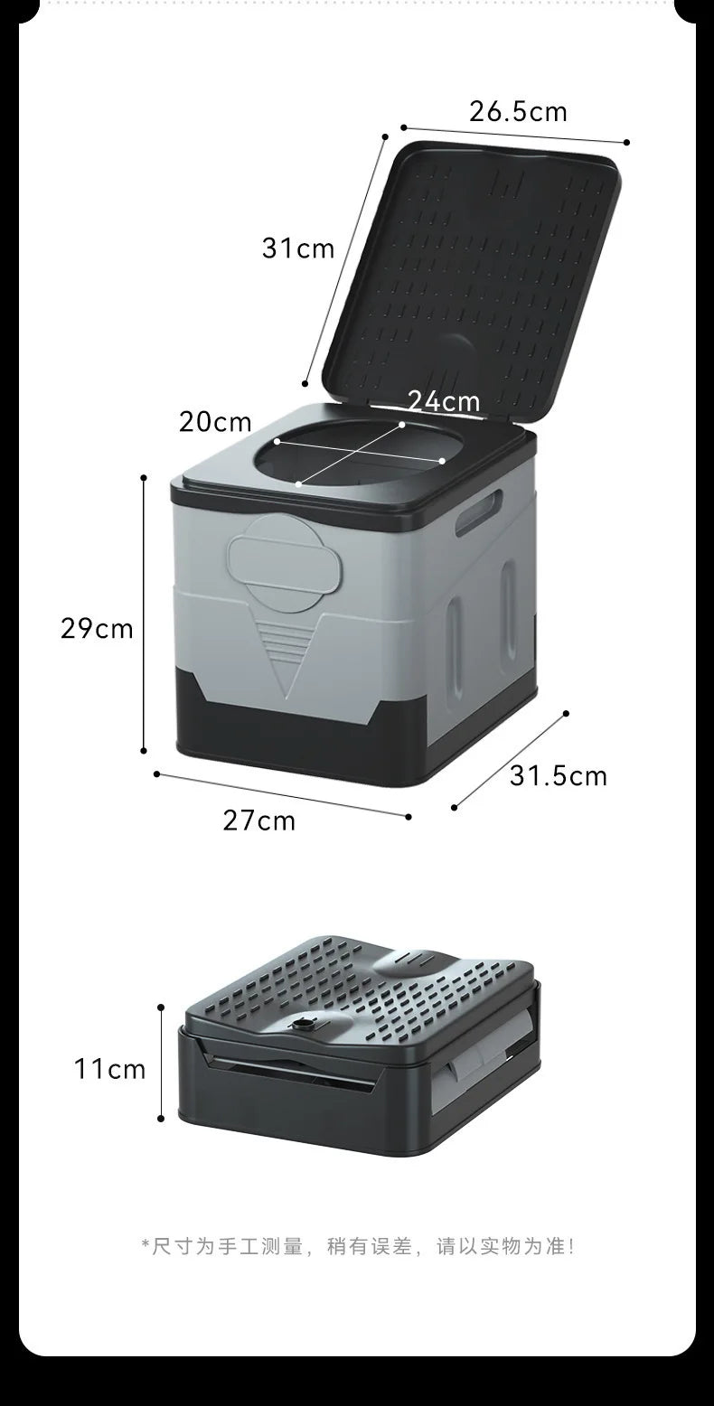 Portable Camping Toilet Foldable Camping Travel Toilet Collapsible Portable Potty for Camping Road Trips Emergency Car Use