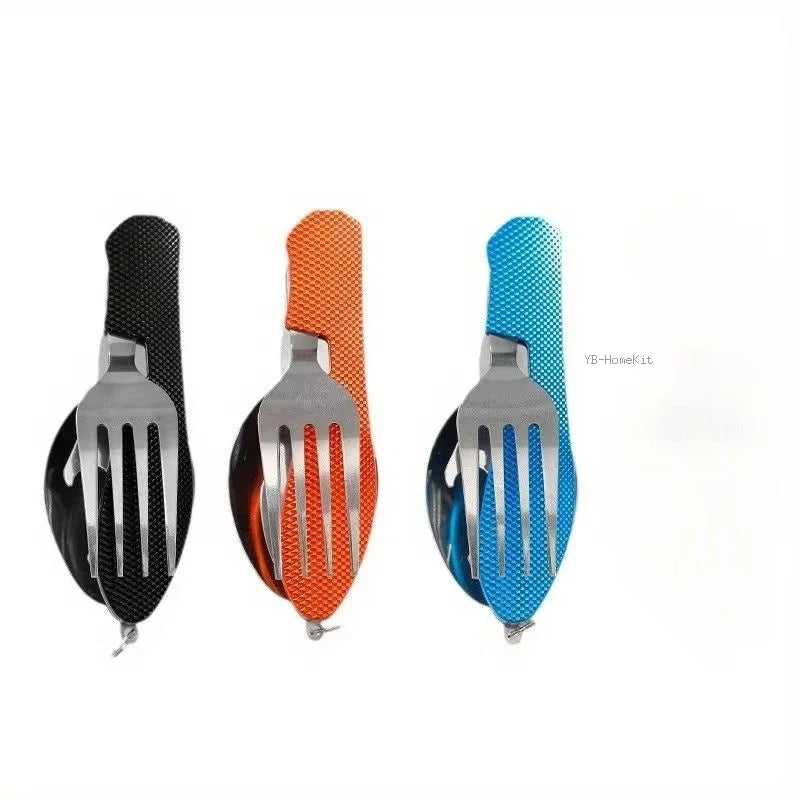 Multifunctional Camping Knife，Spork，Remove Folding Knife，Fork and spoon，Convenient Outdoor Tableware，Suitable for Camping