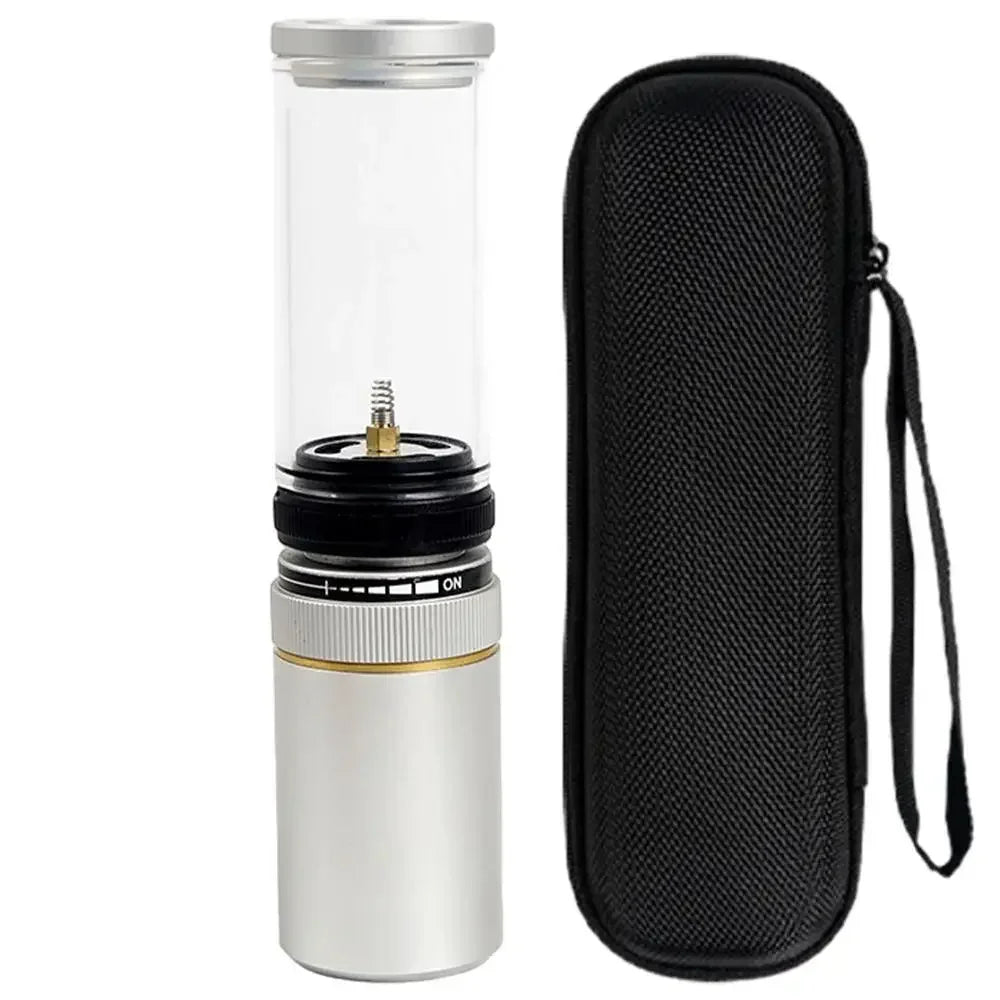 Outdoor Windproof Camping Gas Lamp Portable Camp Atmosphere Lamp Adjustable Candlelight Tent Glass Lantern Camping Supplies