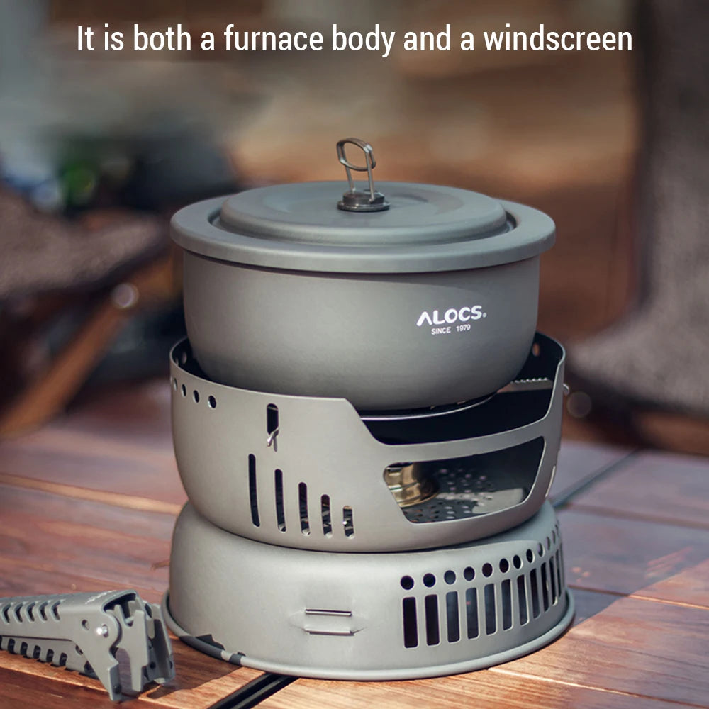 Camping Cookware Portable Camping Stove Outdoor Cooking Set for Backpacking Hiking Picnic BBQ