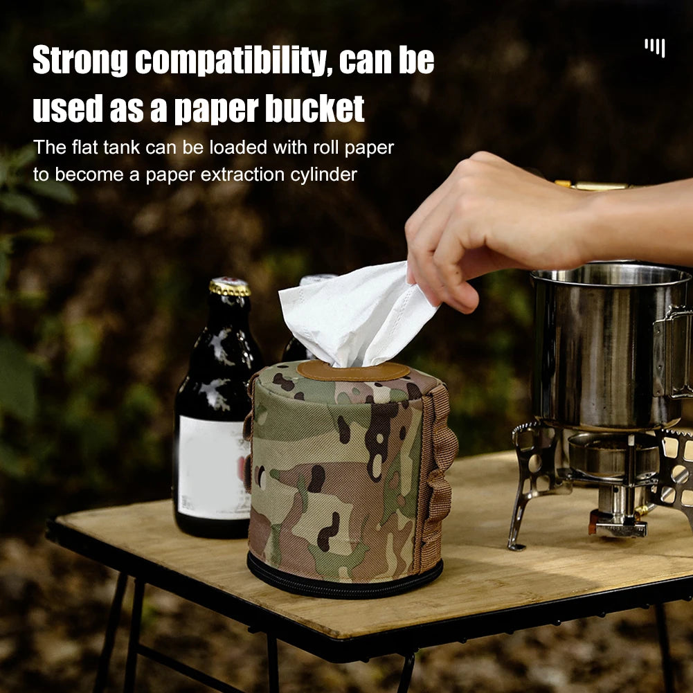 Camping Gas Can Protective Cover Gas Tank Canister Cylinder Case Outdoor Tissue Box Air Bottle Wrap Sleeve Camping Accessories