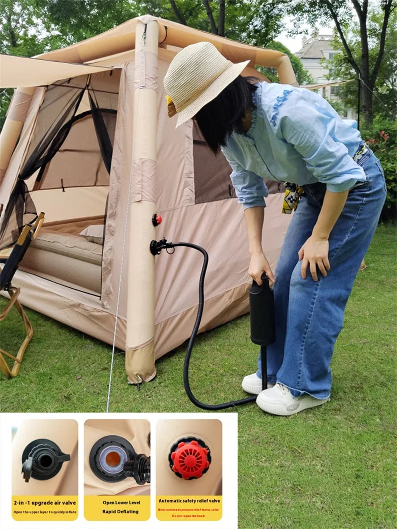 Lohascamping Large Camping Air Tent for 4-5 people Air shelter Dome tent Family Hiking  inflatable One-touch tent Outdoor Tent
