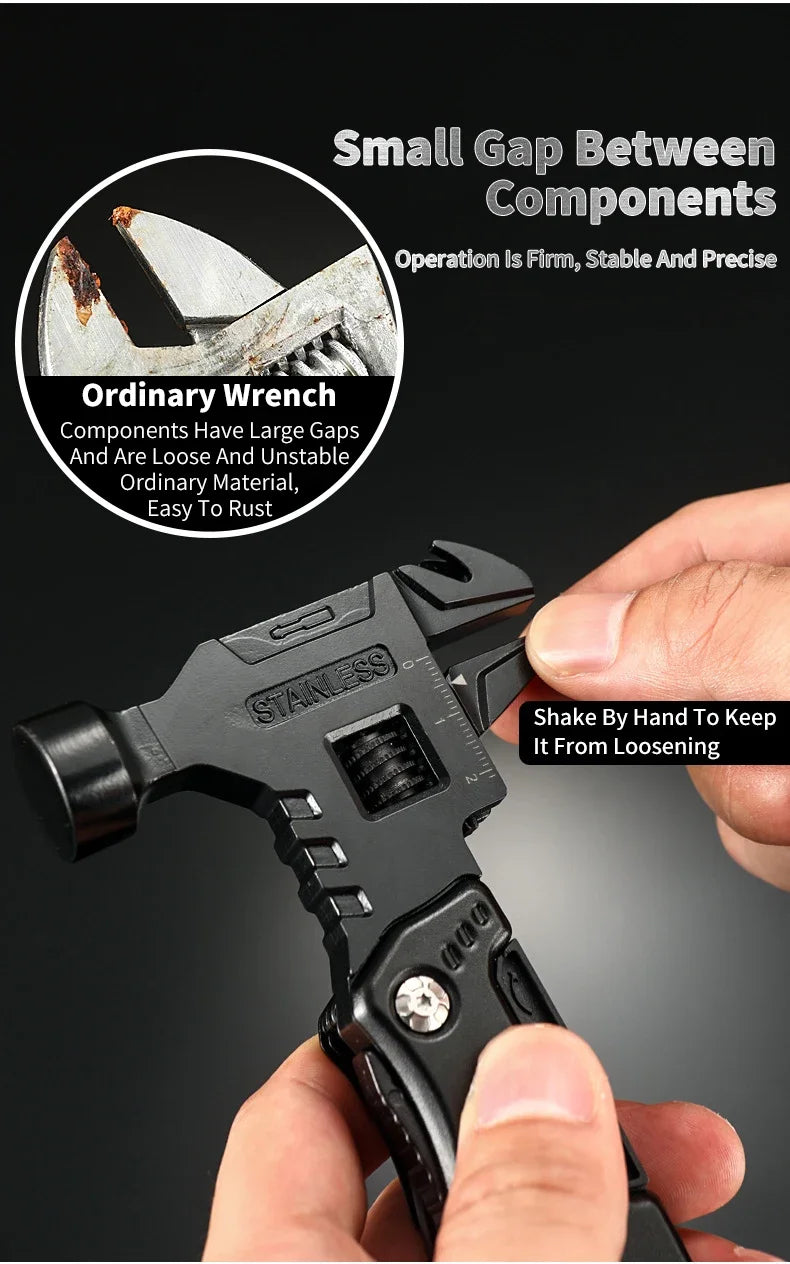 New Multifunctional Wrench Hammer Knife Pliers Outdoor Camping Survival Tool Labor Saving Tool Stainless Steel Multi-tool Knife