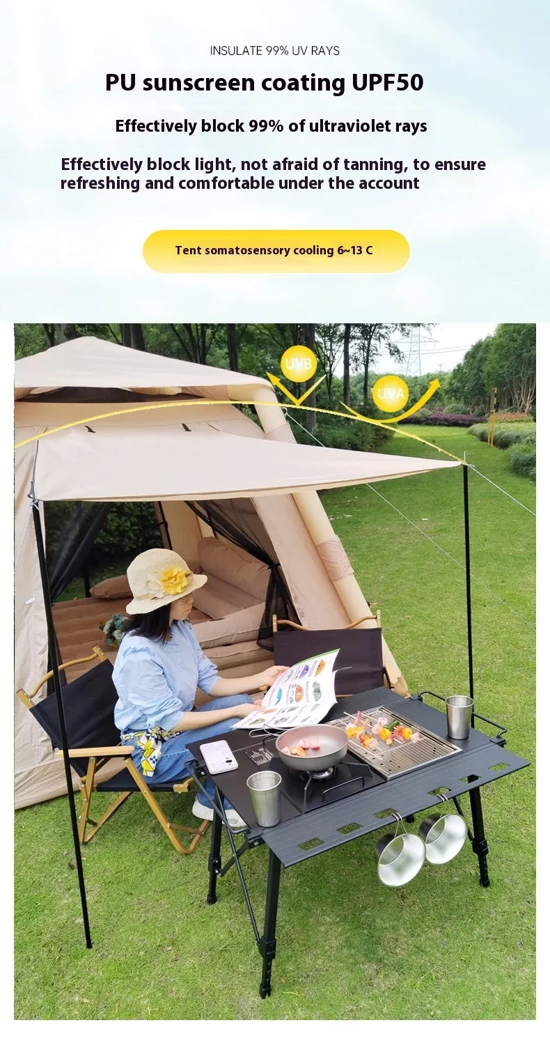 Lohascamping Large Camping Air Tent for 4-5 people Air shelter Dome tent Family Hiking  inflatable One-touch tent Outdoor Tent