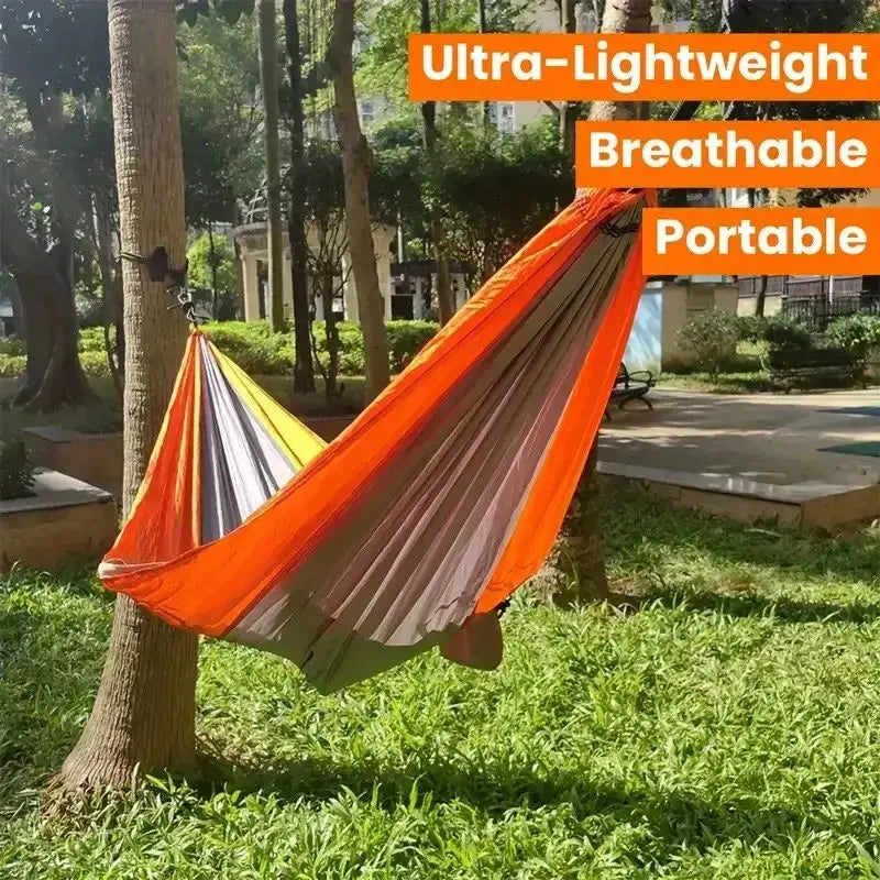 Outdoor Camping Hammock Portable Hammock Beach Backyard Courtyard Hiking Anti Rollover Double Hammock Outdoor Camping Equipment