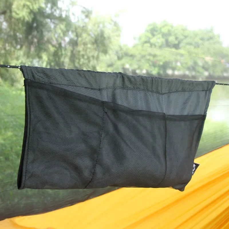 Hammock storage bag for camping, storage bag with mosquito net, for outdoor camping