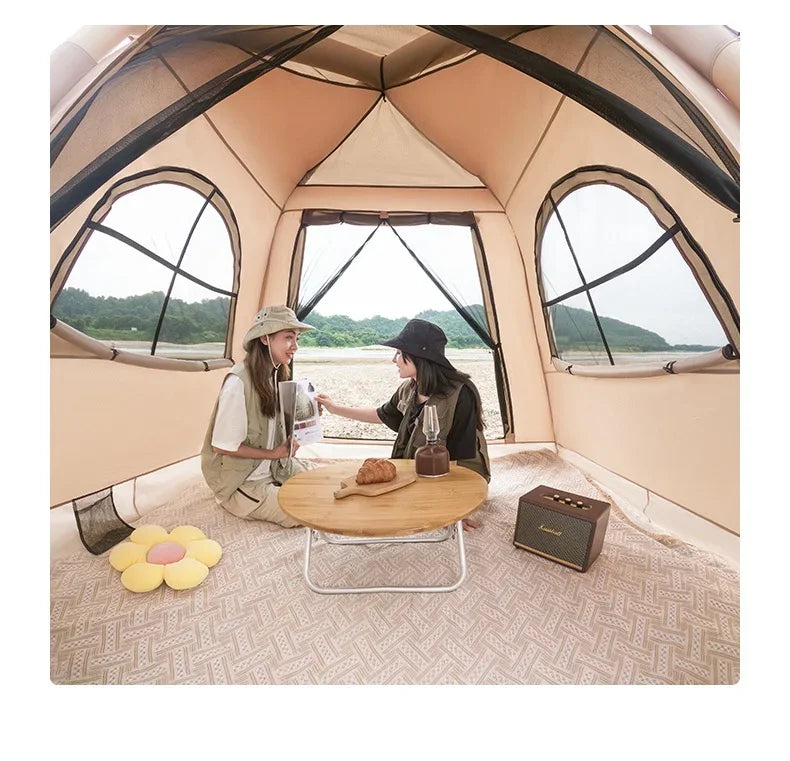 Lohascamping Large Camping Air Tent for 4-5 people Air shelter Dome tent Family Hiking  inflatable One-touch tent Outdoor Tent