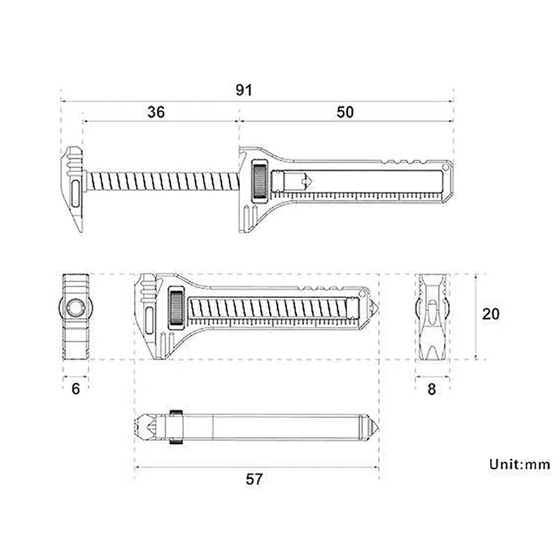 Multi-Purpose EDC Portable Tool with Cutter, Screwdriver; Keychain Survival Camping Tools