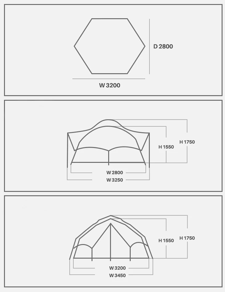 Outdoor Circus Tent Camping Cotton Canvas Rainproof Large Yurt Tent Camping Park Tent 4 Season Outdoor Camping Tent Family Tent