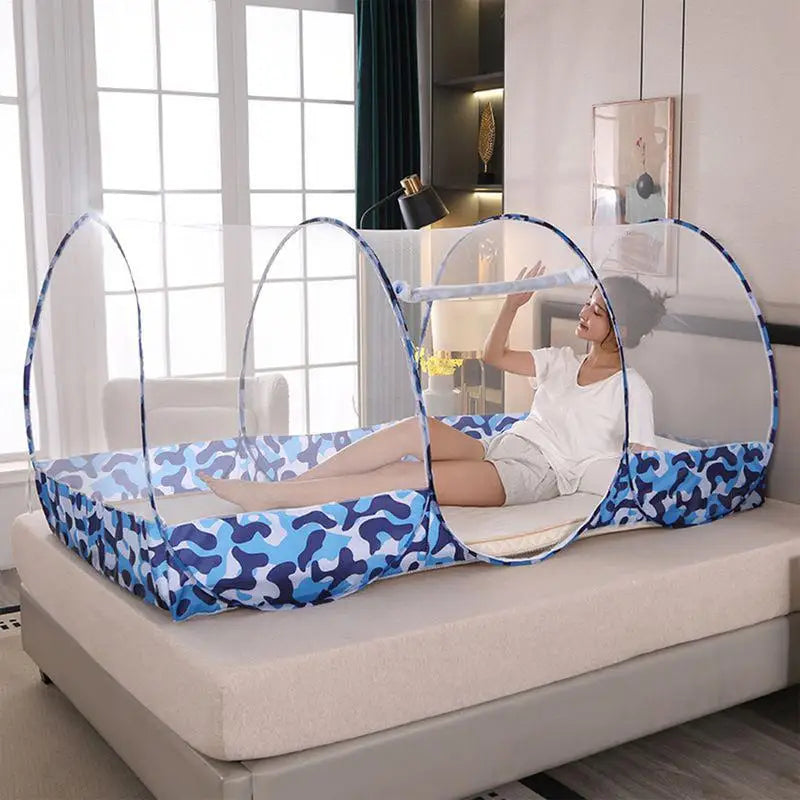 Camping Net Tent Portable Folding Netting Bed Tent Multifunctional Shelters Lightweight Outdoor Sleeping Screen Houses & Rooms