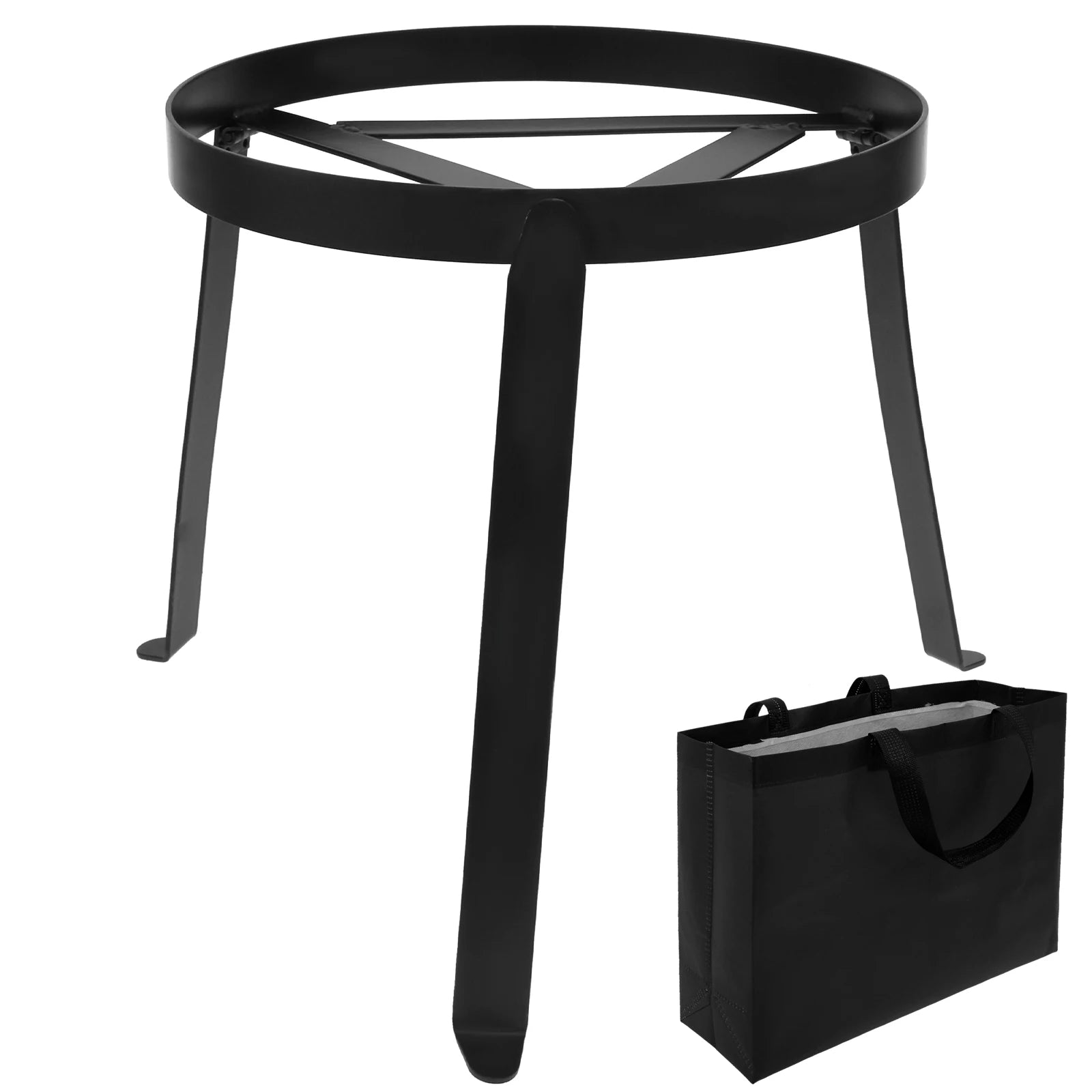 Campfire Tripod for Cooking , Outdoor Fire Pit Stand, Portable Cast Iron Open Camping Tripod Cookware Camping Cooking Equipment