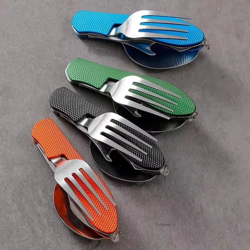 Multifunctional Camping Knife，Spork，Remove Folding Knife，Fork and spoon，Convenient Outdoor Tableware，Suitable for Camping