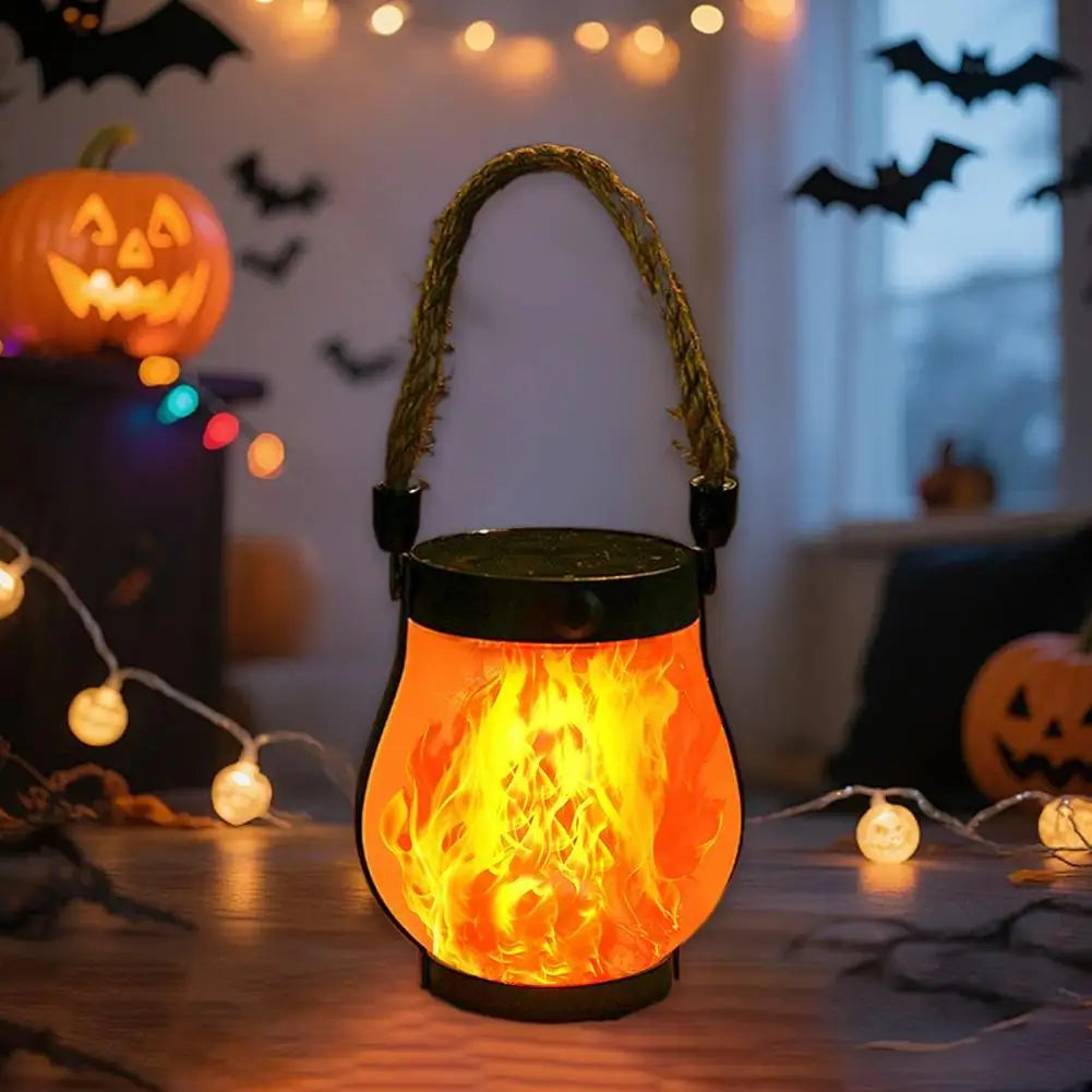 Camping Lamp Solar Flame Lights Garden Lantern Flickering LED Light Decorative Yard Decor with Rope Rechargeable Camping Lamp