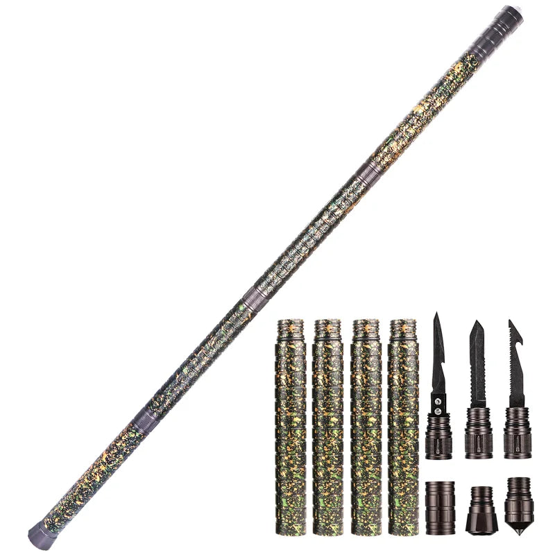 Hiking Stick Outdoor Camping DIY Self Defense Stick Handle Tool Accessory Shovel Extra Handles Axe Extended Tool