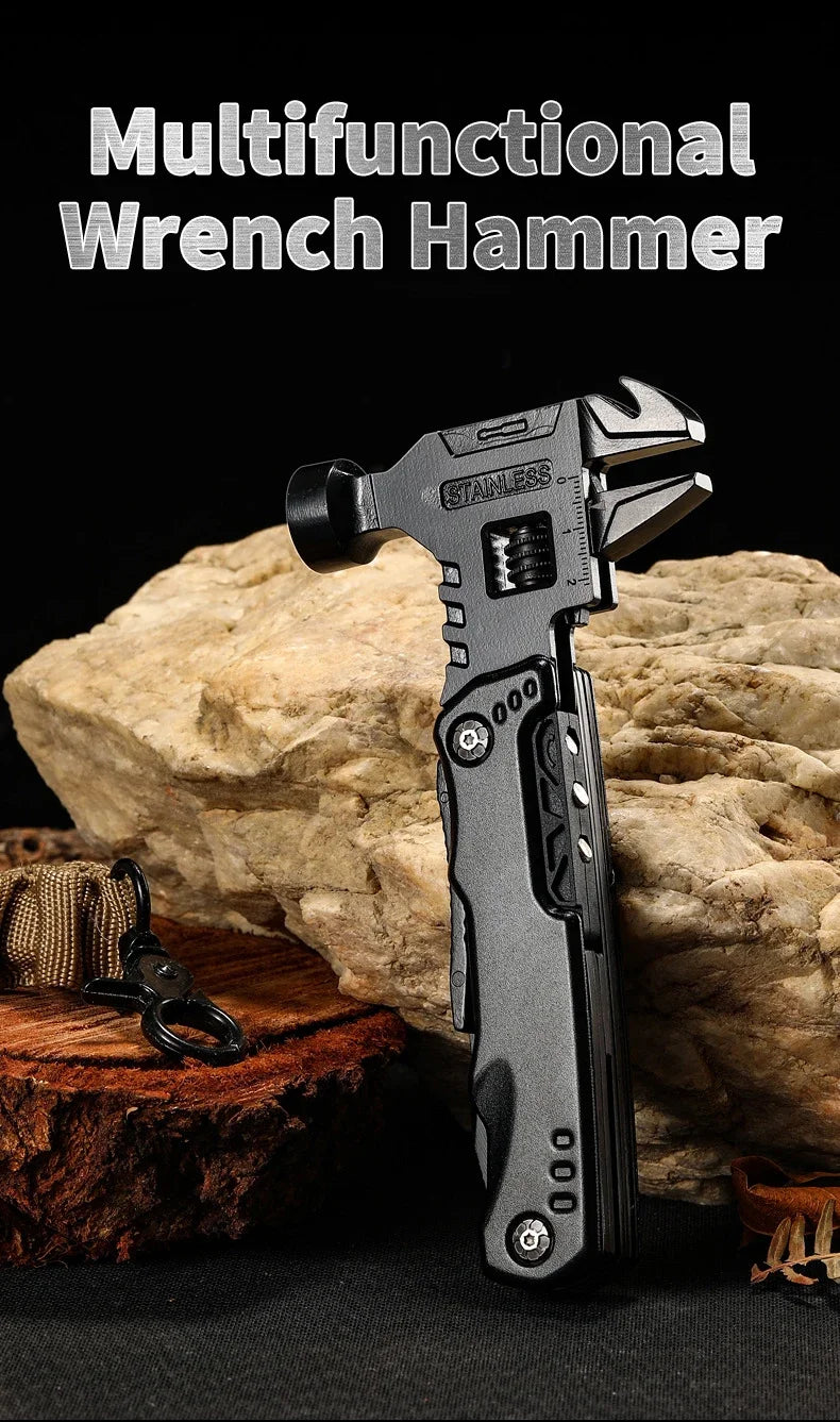 New Multifunctional Wrench Hammer Knife Pliers Outdoor Camping Survival Tool Labor Saving Tool Stainless Steel Multi-tool Knife