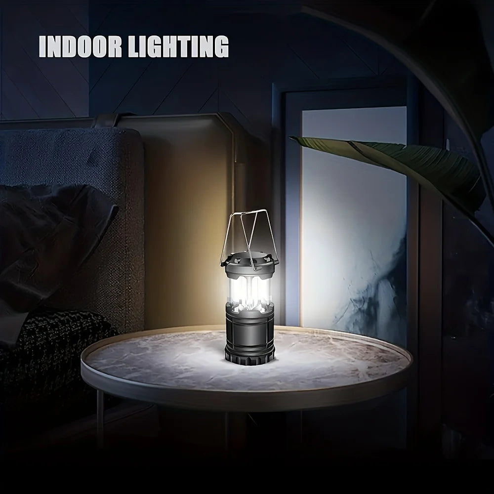 Camp Lamp, Outdoor Tent Light, Portable Lantern, Multifunctional Emergency Light, Battery Powered (Batteries Not Included)