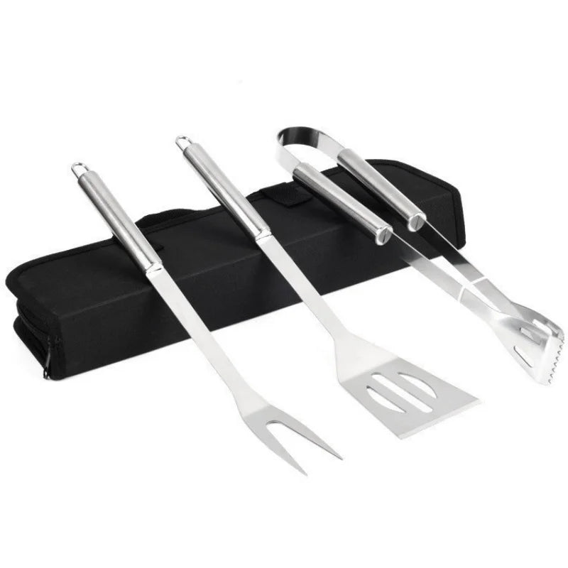 BBQ Tools Set Barbecue Utensil Accessories Stainless Steel BBQ Grill Tool Set Outdoor Camping Cooking Accessories Kit With Bag