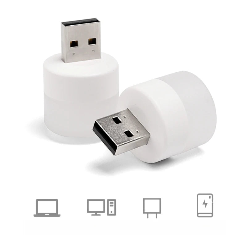 2 PC USB Night Light Set,Portable Bedroom Bedside Night Lighting,Mini Energy-saving Lamp,Eye-friendly Sleep Atmosphere Lamp