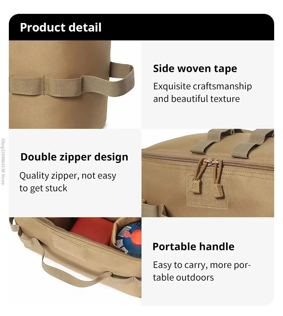 Camping picnic bag - outdoor storage bag - foldable multi-purpose tactical carry bag - picnic bag - large capacity shoulder bag