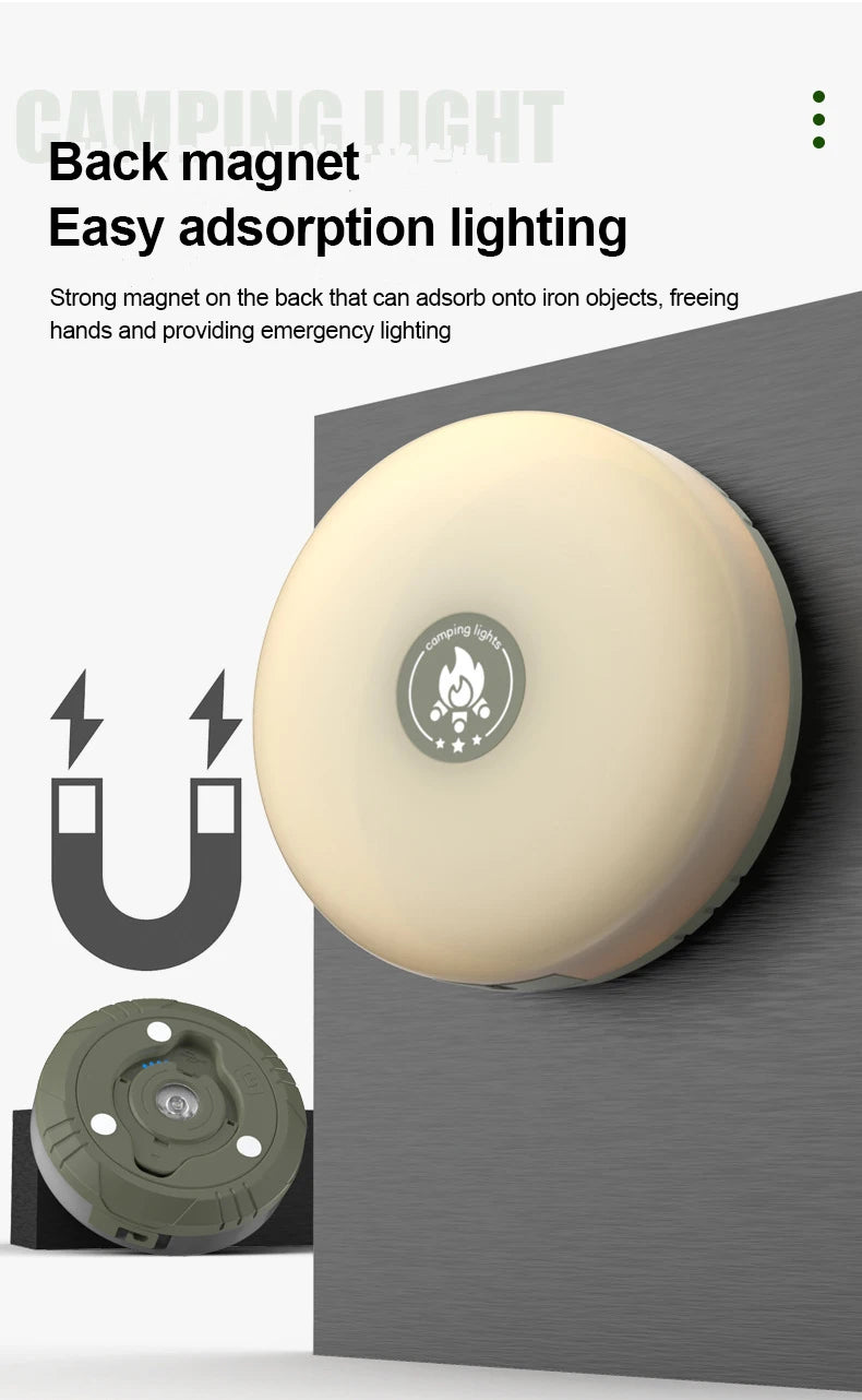 LED Garland Camping Light With Retractable Campify Lamp String LightsColorful Festive Atmosphere Party Tent Lighting Glow Camp