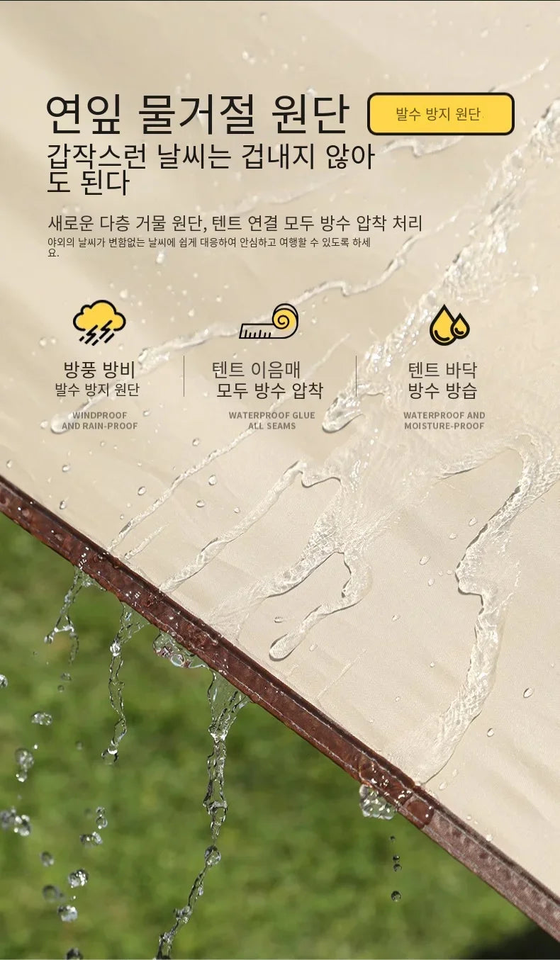 5-9 Person Outdoor Folding Tents Instant Pop Up Tent Portable Automatic Waterproof Camping Tent with Canopy for Hiking Picnic