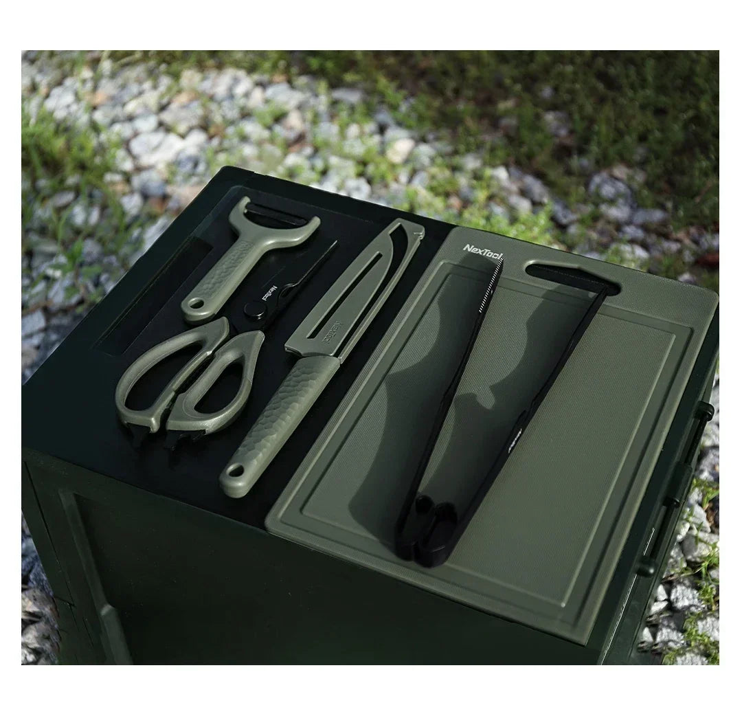 Nextool  Camping Barbecue Tools Set Picnic Knife Chopping Board Multifunctional Scissors Portable Desk BBQ Carrying Case