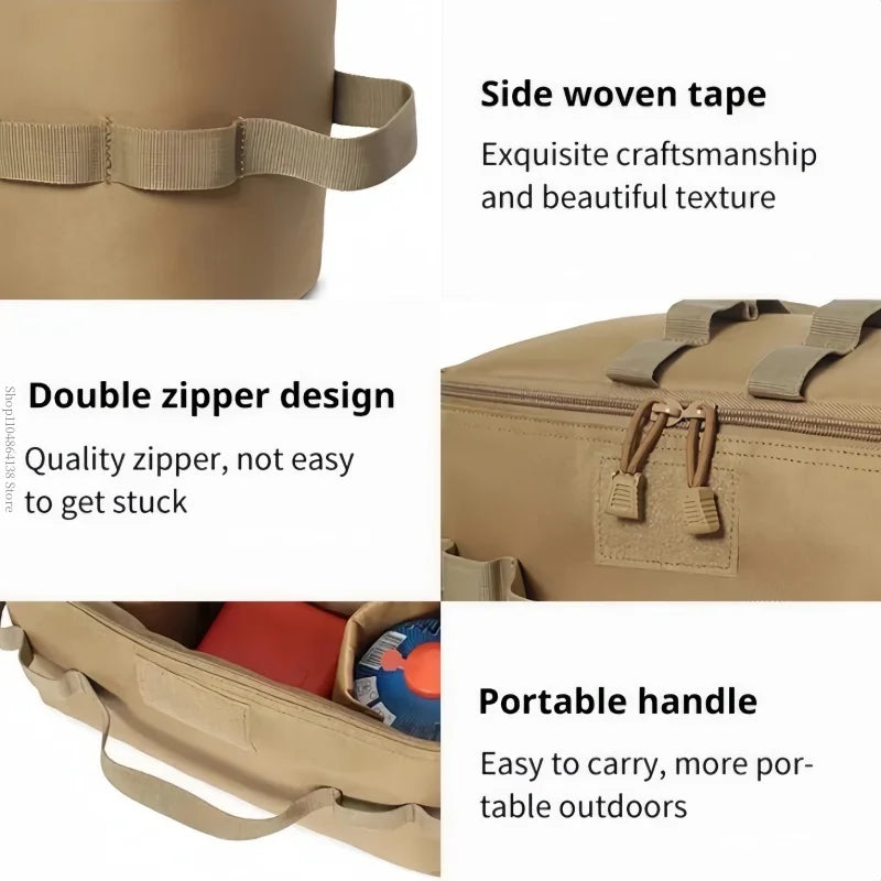 Camping picnic bag - outdoor storage bag - foldable multi-purpose tactical carry bag - picnic bag - large capacity shoulder bag