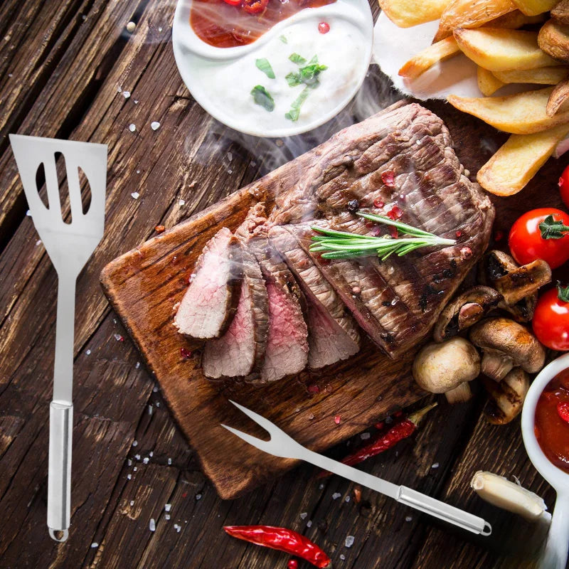 BBQ Tools Set Barbecue Utensil Accessories Stainless Steel BBQ Grill Tool Set Outdoor Camping Cooking Accessories Kit With Bag