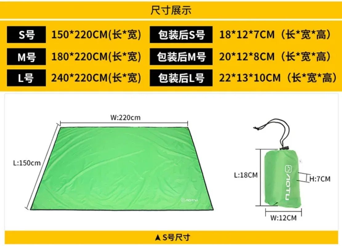 Tent Tarp Rain Sun Shade Hammocks Shelter Camping Survival Sun Shelter Picnic Awning Cover Waterproof Out Hiking Accessories