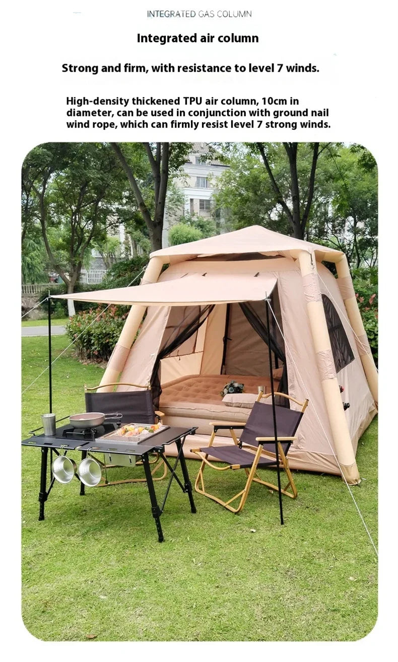 Lohascamping Large Camping Air Tent for 4-5 people Air shelter Dome tent Family Hiking  inflatable One-touch tent Outdoor Tent