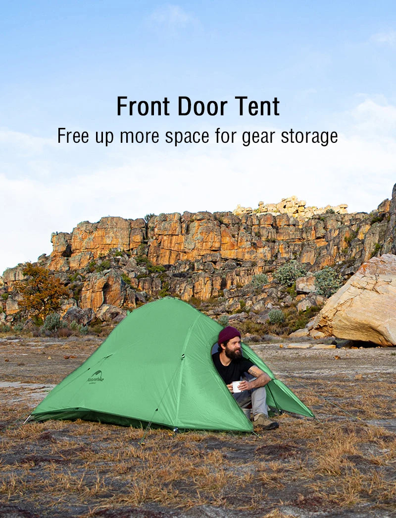 Naturehike Cloud Up Camping Tent Waterproof Easy Build Beach Tent Outdoor 1 Person Portable Large Space Hiking Backpacking Tents