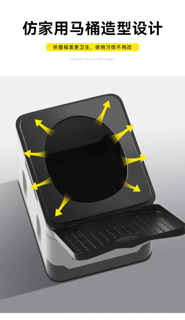 Portable Camping Toilet Foldable Camping Travel Toilet Collapsible Portable Potty for Camping Road Trips Emergency Car Use