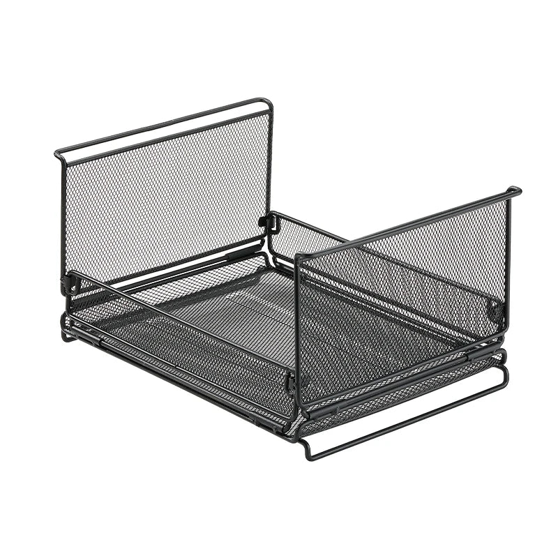 CAMPINGMOON CK-23BK Camping Foldable Stachable Hiking Picnic Outdoor Foldable Storage Food Rack Container Wire Mesh Basket