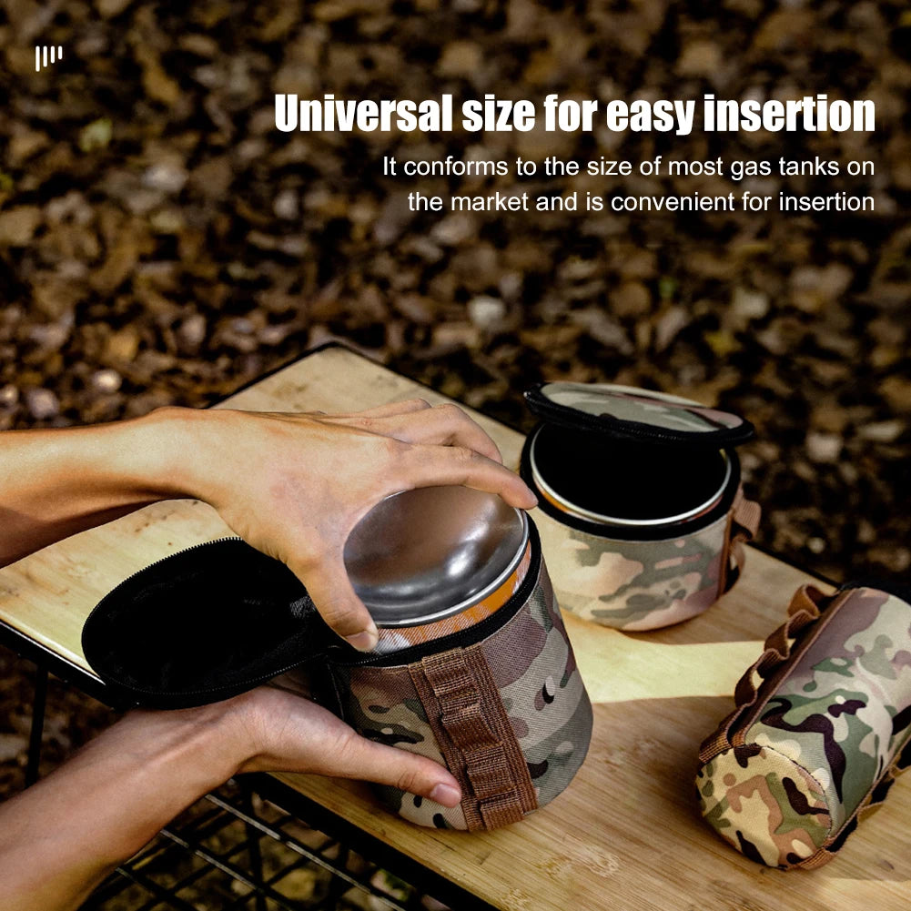Camping Gas Can Protective Cover Gas Tank Canister Cylinder Case Outdoor Tissue Box Air Bottle Wrap Sleeve Camping Accessories