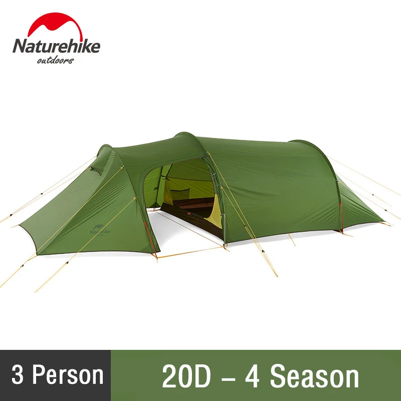 Naturehike Camping 3 Person Tent Waterproof Outdoor Ultralight Tents Glamping Backpacking 4 Season 2 Person Tent Hike Beach Tent