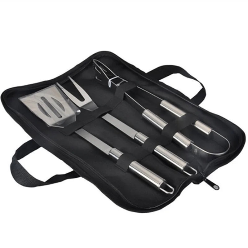 BBQ Tools Set Barbecue Utensil Accessories Stainless Steel BBQ Grill Tool Set Outdoor Camping Cooking Accessories Kit With Bag