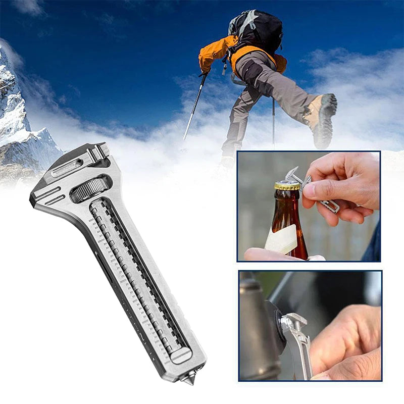 Multi-Purpose EDC Portable Tool with Cutter, Screwdriver; Keychain Survival Camping Tools